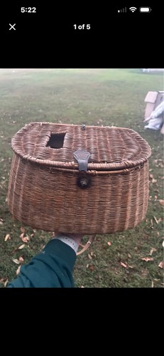Vintage wicker fishing creel - wicker,